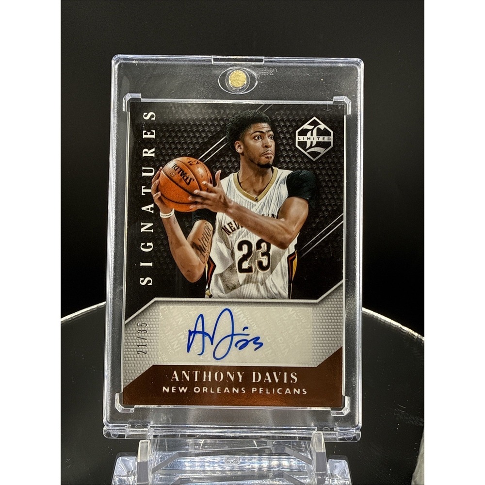 2015-2016 Panini Limited Signature Autographed By Anthony Davis /35